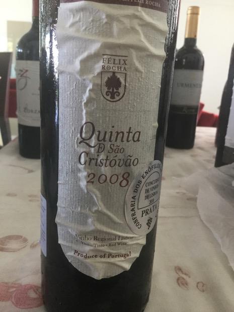 2008 Félix Rocha Vinho Regional Lisboa Quinta do São Cristovão ...