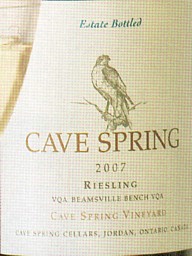 2007 Cave Spring Riesling Cave Spring Vineyard, Canada, Ontario ...