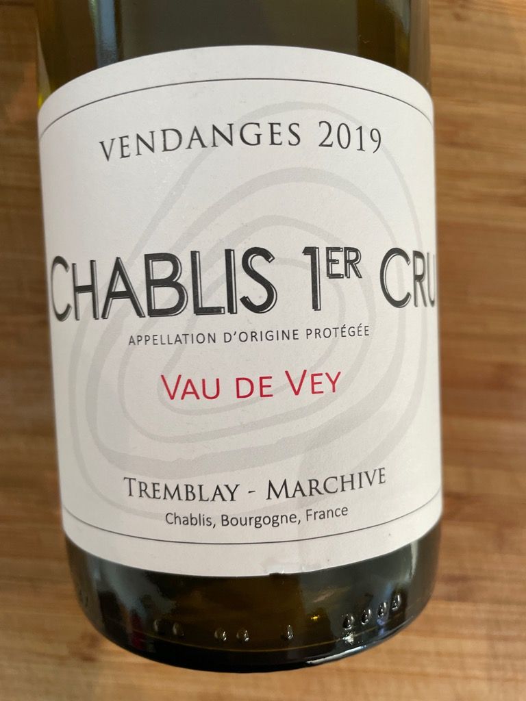 2019 TremblayMarchive Chablis 1er Cru Vau de Vey, France, Burgundy