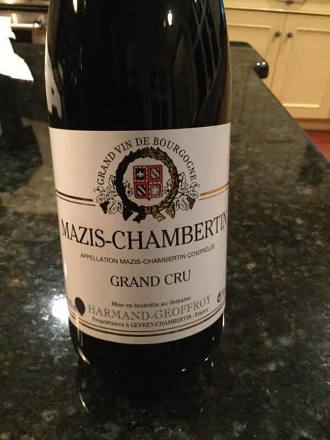 2013 Domaine Harmand-Geoffroy Mazis-Chambertin - CellarTracker