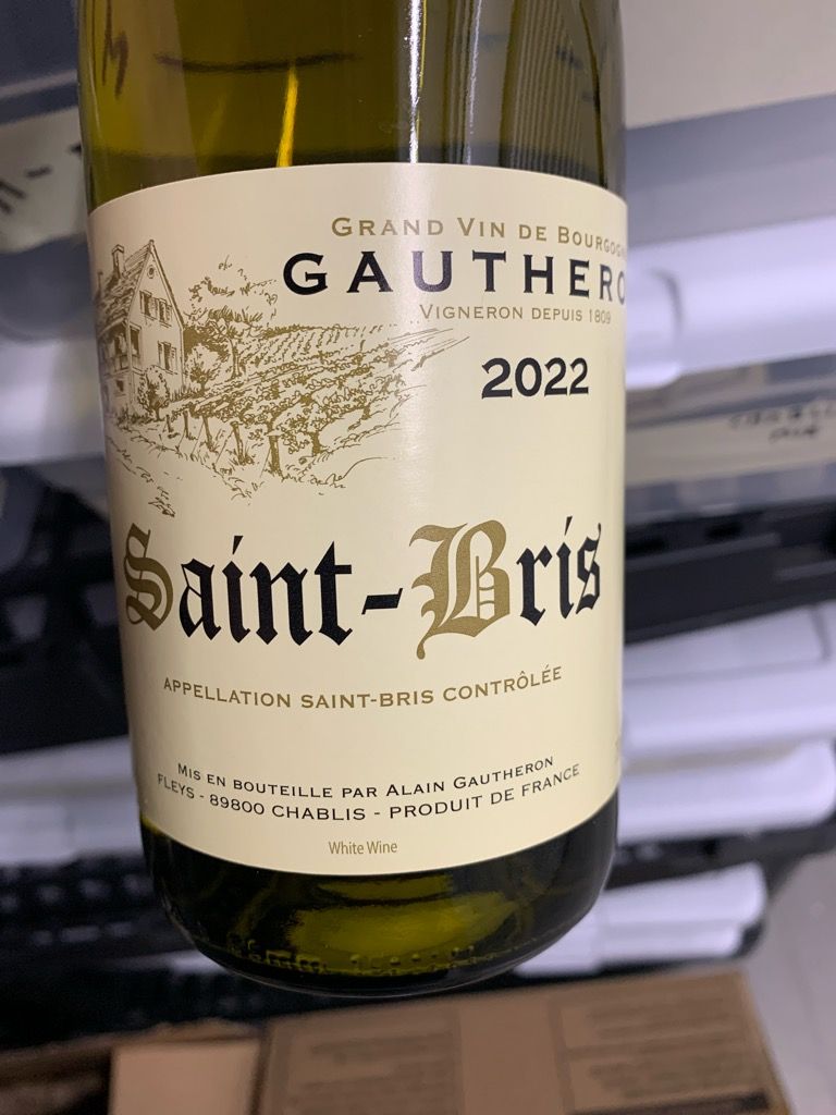 2022 Alain Gautheron Saint-Bris, France, Burgundy, Côtes d'Auxerre ...