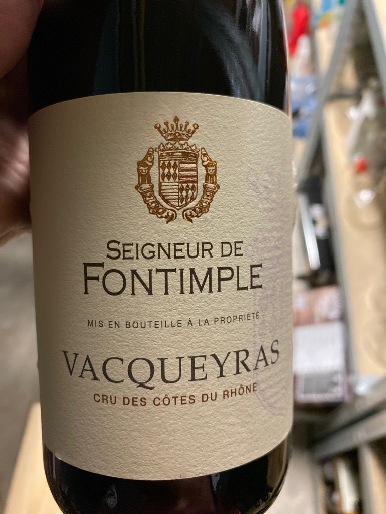 2020 Rhonéa Vacqueyras Seigneur De Fontimple, France, Rhône, Southern ...