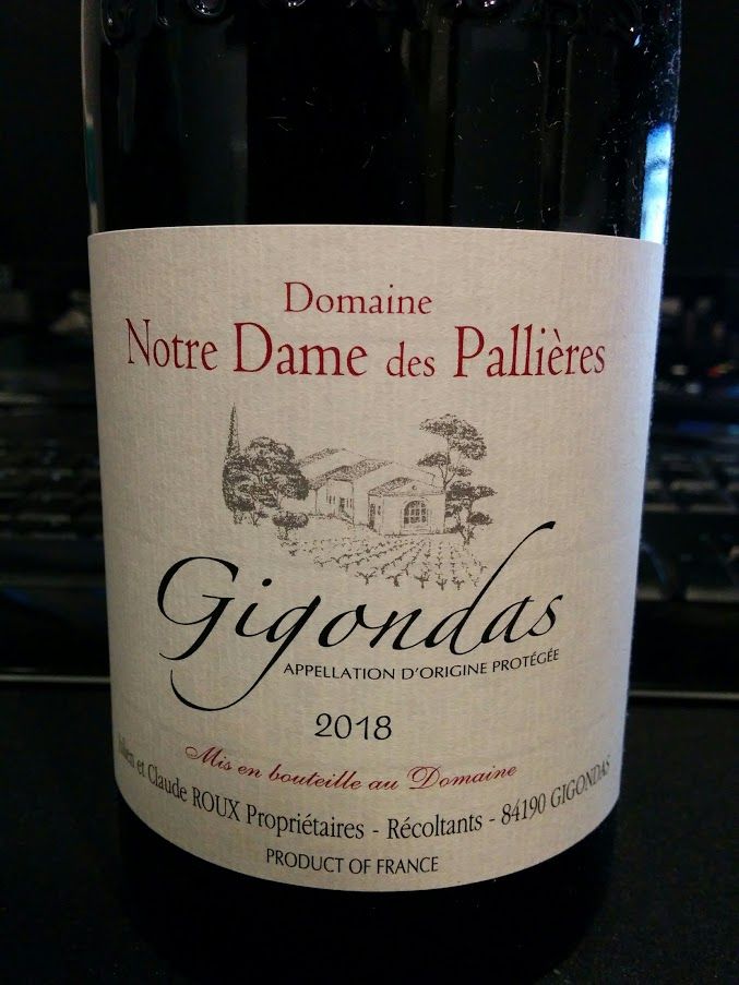 2018 Domaine Notre Dame des Pallières Gigondas Les Mourres, France