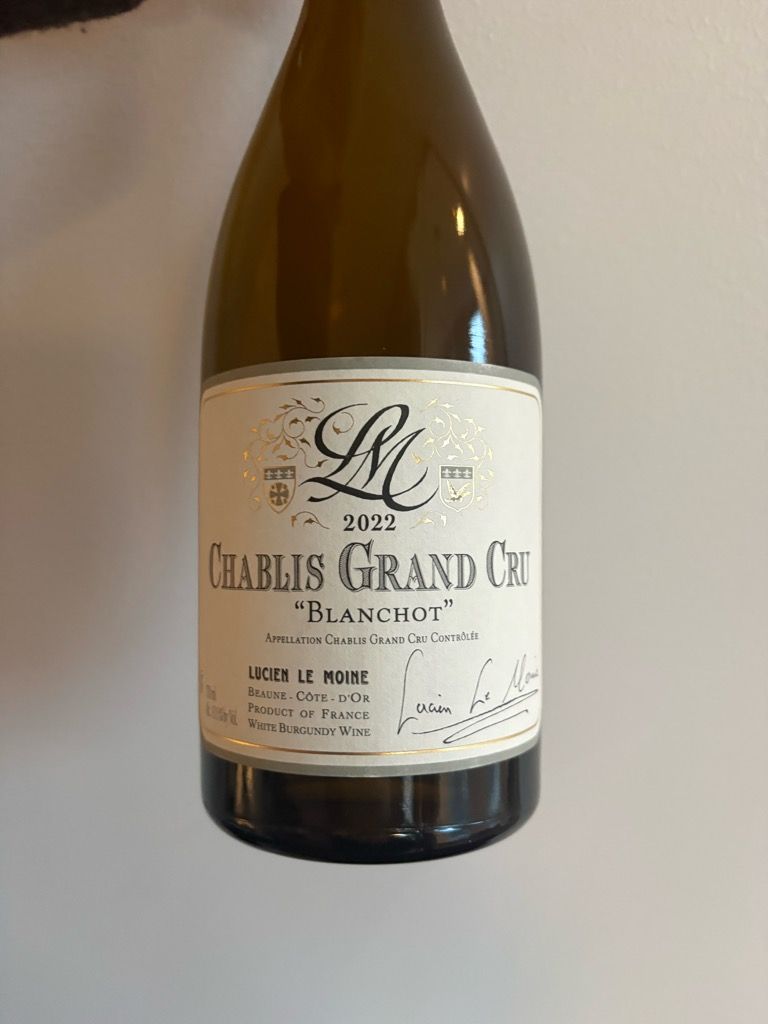 2022 Lucien Le Moine Chablis Grand Cru Blanchot - CellarTracker