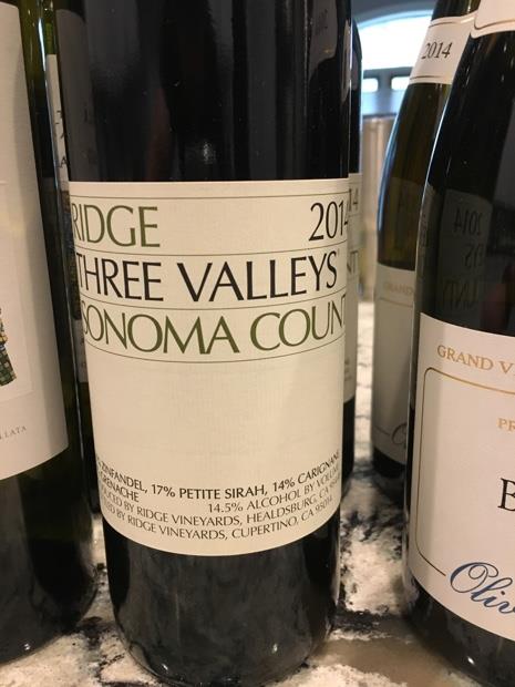 Ridge 'Three Valleys' Zinfandel