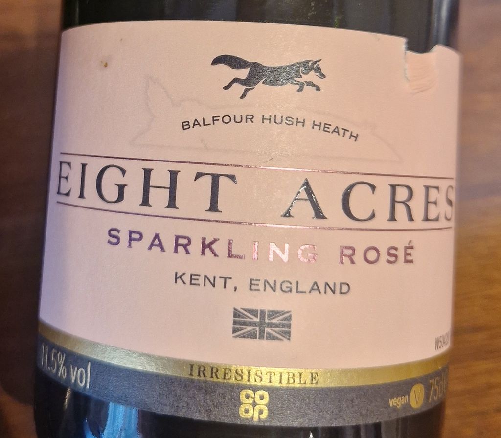 NV Balfour Chardonnay Eight Acres Sparkling Rosé, United Kingdom