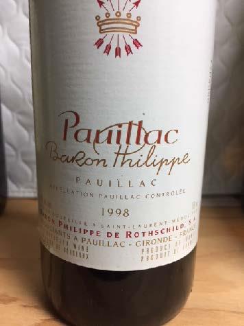 1998 Baron Philippe de Rothschild Pauillac - CellarTracker