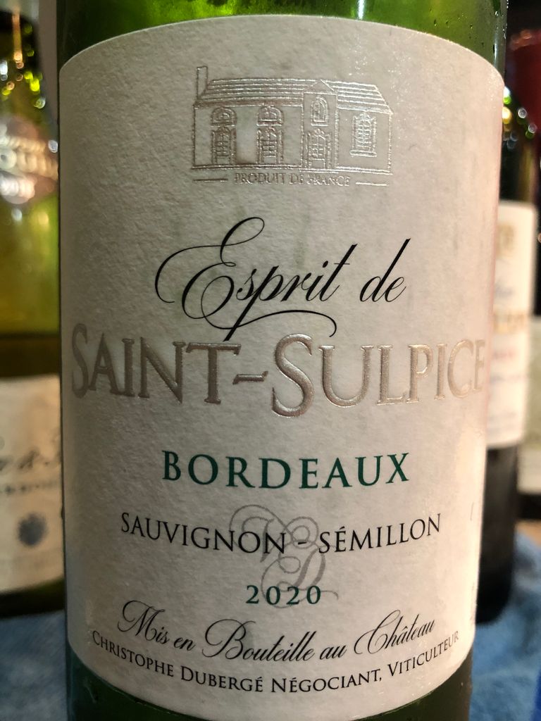 2021 Château SaintSulpice Bordeaux Blanc, France, Bordeaux, EntreDeux