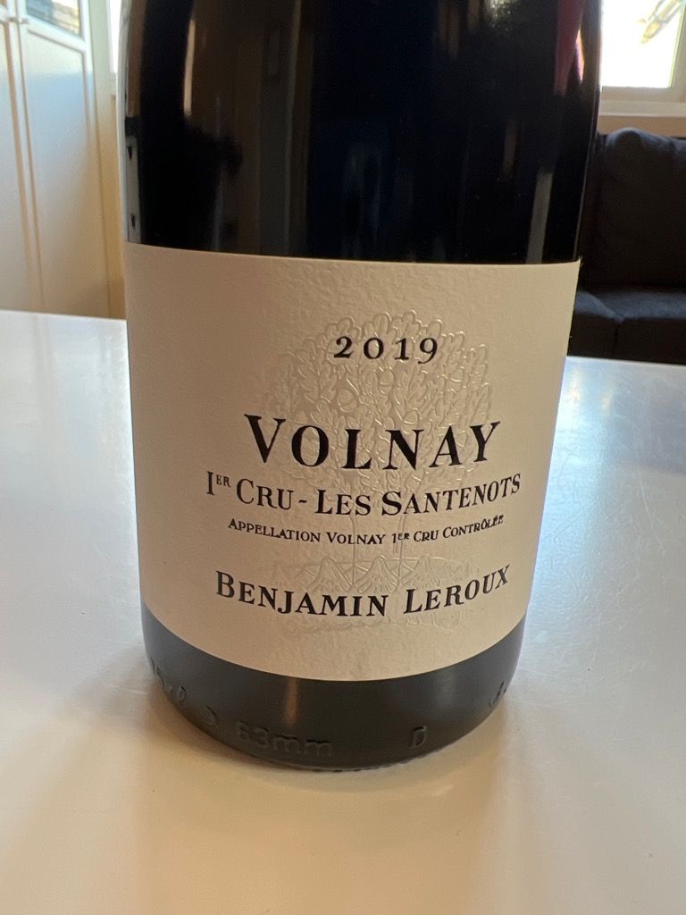 2020 Benjamin Leroux Volnay 1er Cru Les Santenots, France, Burgundy ...