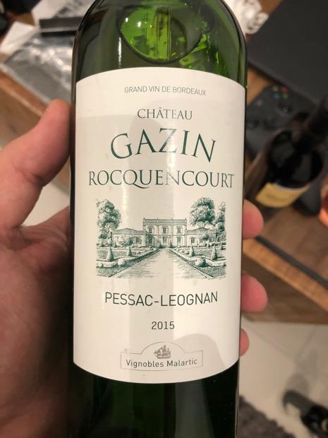 2015 Château Gazin Rocquencourt Blanc, France, Bordeaux, Graves, Pessac ...