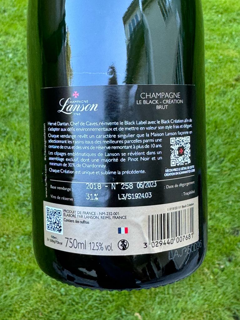 N.V. Lanson Champagne Le Black Création 258 - CellarTracker