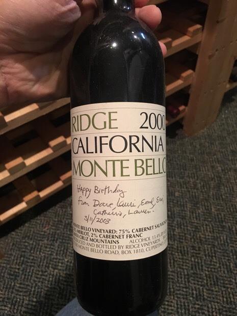 1999 Ridge Monte Bello - CellarTracker