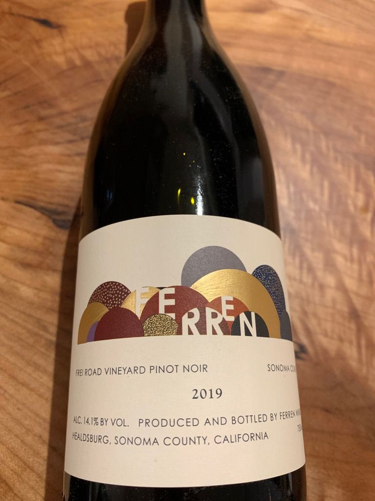 2019 Ferren Wines Pinot Noir Frei Road Vineyard, USA, California ...