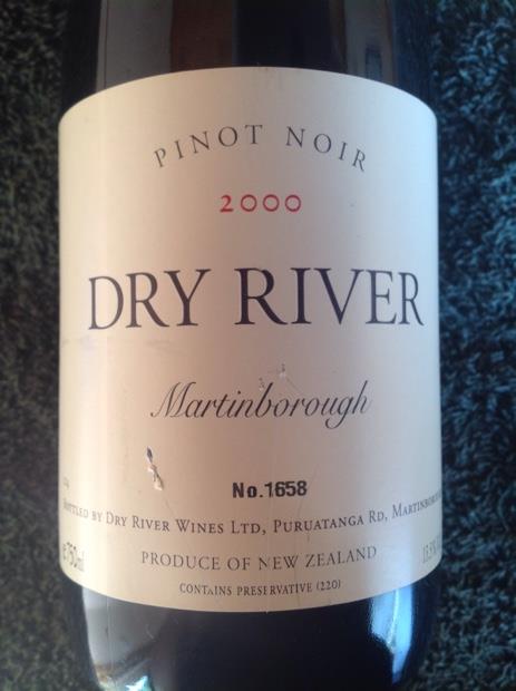 2000 Dry River Pinot Noir, New Zealand, North Island, Wairarapa ...