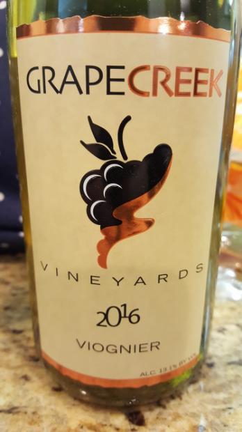 2016 Grape Creek Vineyards Viognier, USA, Texas, Texas Hill Country ...