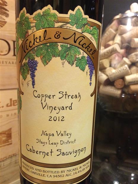 2012 Nickel & Nickel Cabernet Sauvignon Copper Streak, USA, California ...