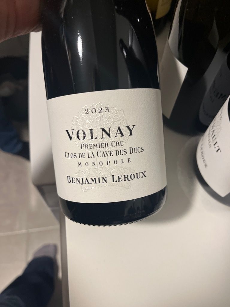 2024 Benjamin Leroux Volnay 1er Cru Clos de la Cave des Ducs, France ...