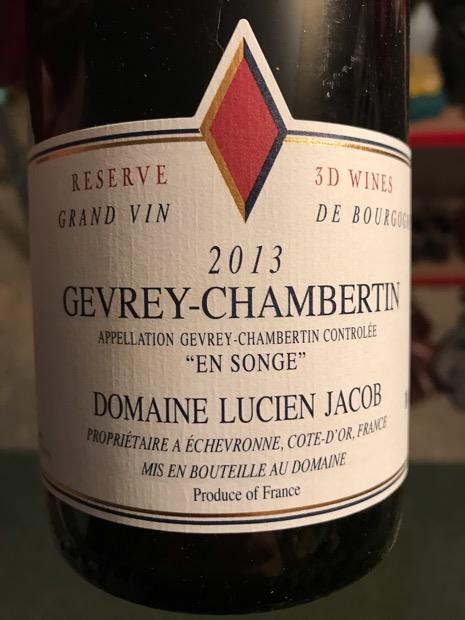 2015 Domaine Lucien Jacob Gevrey-Chambertin En Songe - CellarTracker
