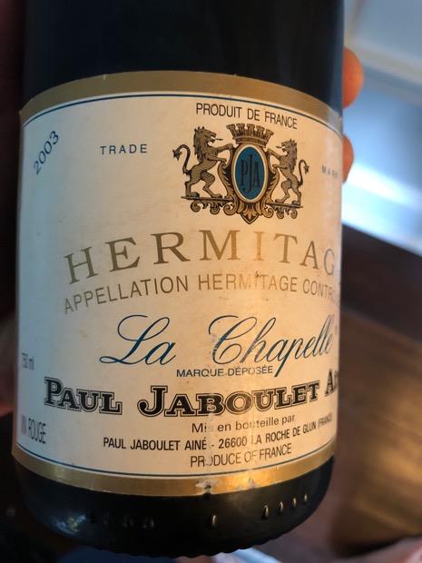 2003 Paul Jaboulet Aîné Hermitage La Chapelle - CellarTracker