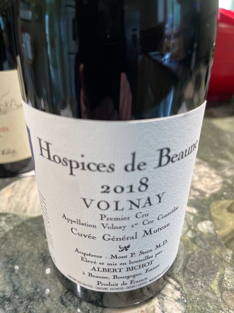 2018 Hospices de Beaune Volnay 1er Cru Cuvée Général Muteau Albert Bichot France Burgundy