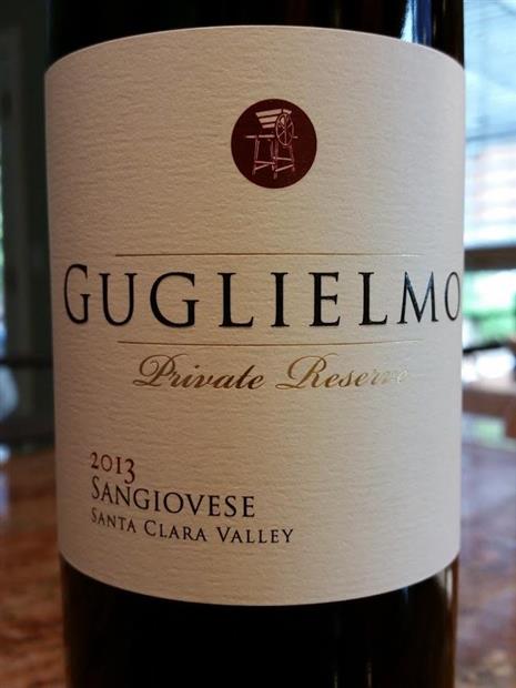 2013 Guglielmo Sangiovese Private Reserve, USA, California, Central ...