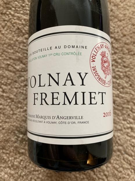 ワイン Volnay Fremiet 2009 750ml Domaine Marquis d'Angerville Volnay 1er Cru Fremiet 2009