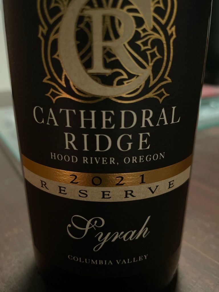 2021 Cathedral Ridge Syrah Reserve, USA, Oregon, Columbia Valley ...