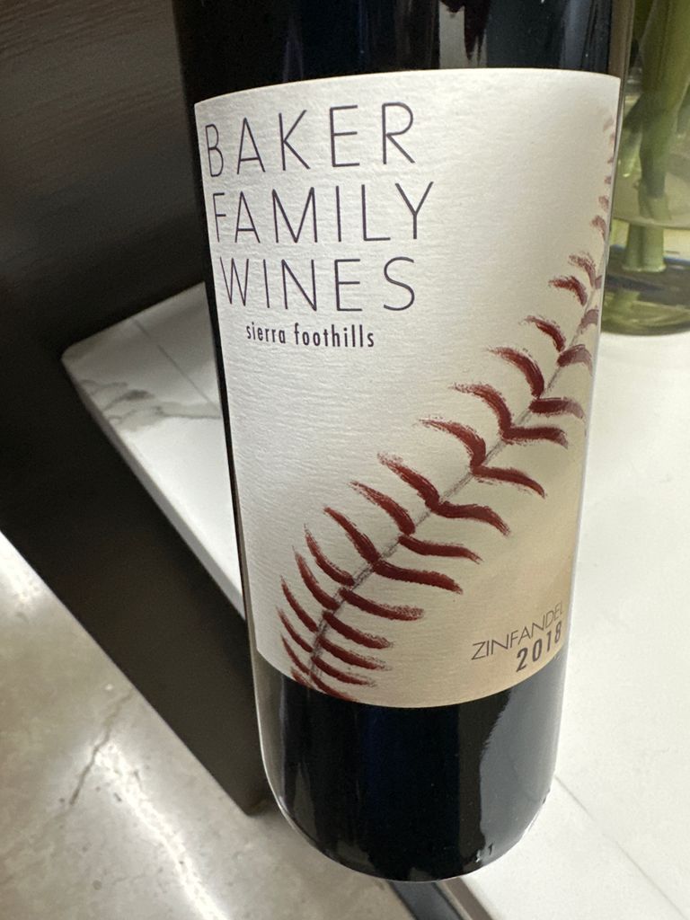 2020 Baker Family Wines Zinfandel, USA, California, Sierra Foothills ...