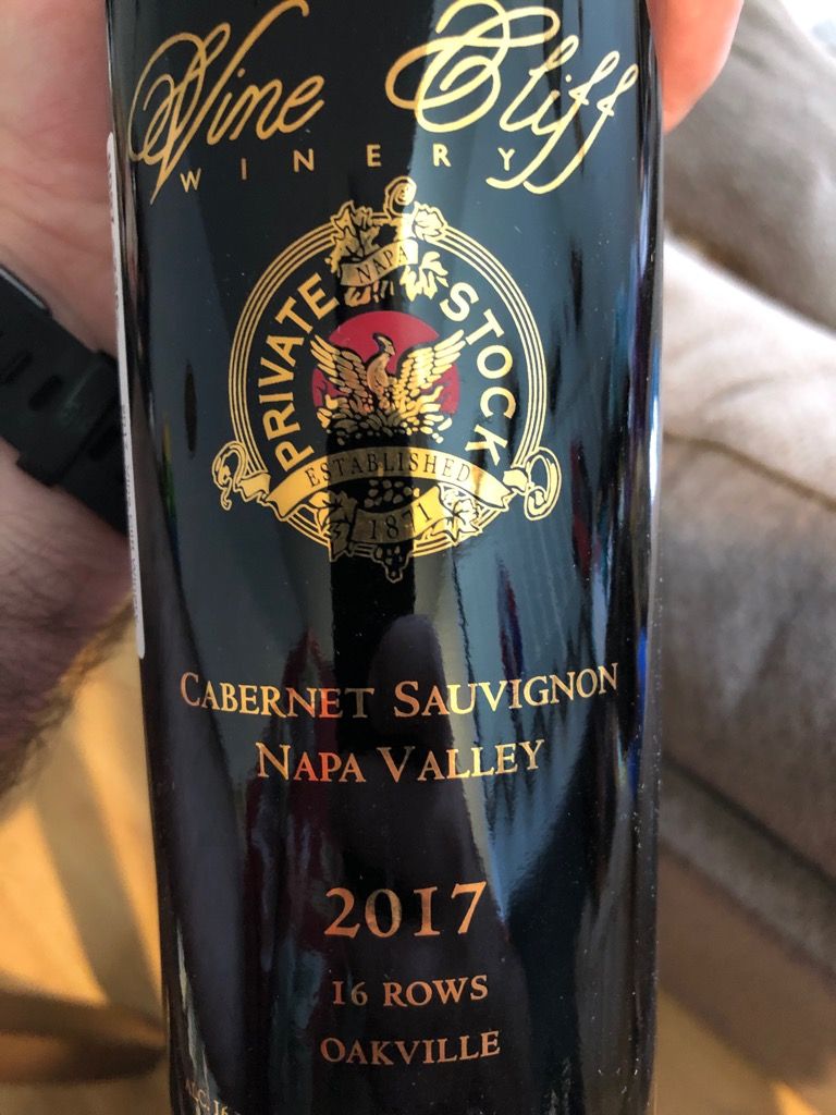 2017 Vine Cliff Winery Cabernet Sauvignon Private Stock 16 Rows, USA ...