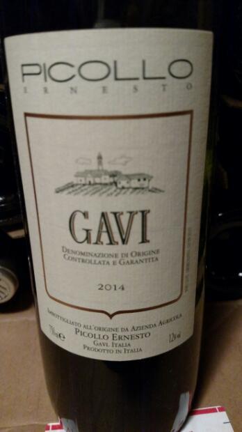 2014 Picollo Ernesto Gavi, Italy, Piedmont, Gavi - CellarTracker