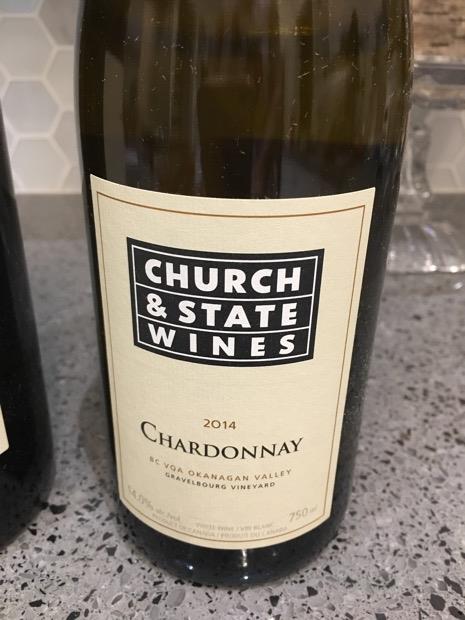 2014 Church & State Wines Chardonnay Gravelbourg Vineyard, Canada ...