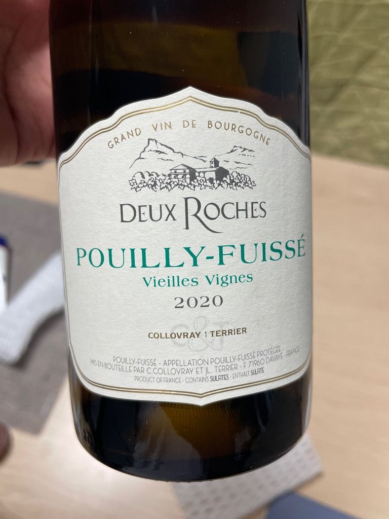 2020 Domaine des Deux Roches PouillyFuissé Vieilles Vignes, France, Burgundy, Mâconnais