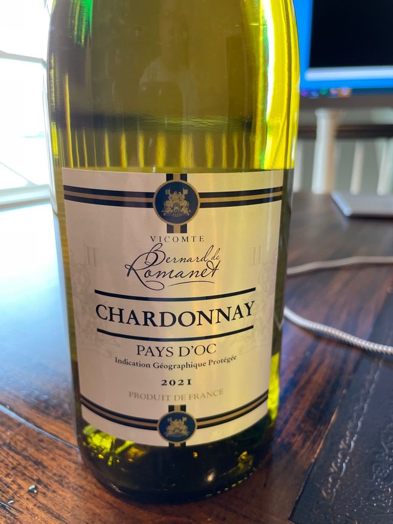 2021 Bernard de Chardonnay Vin de Pays d'Oc, France