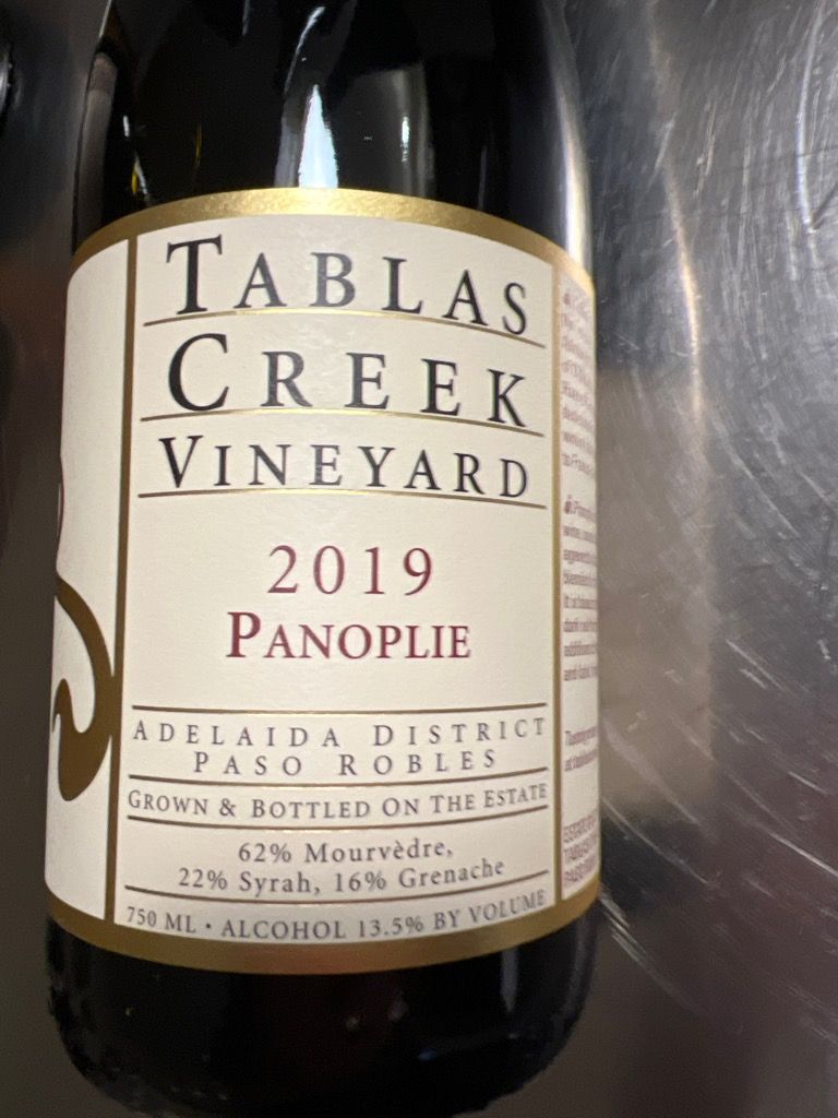 2019 Tablas Creek Panoplie, USA, California, Central Coast, Paso Robles Adelaida District