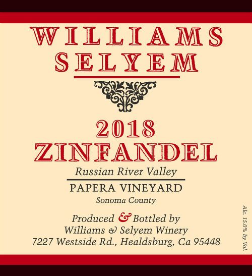 Williams-Selyem Zinfandel Papera