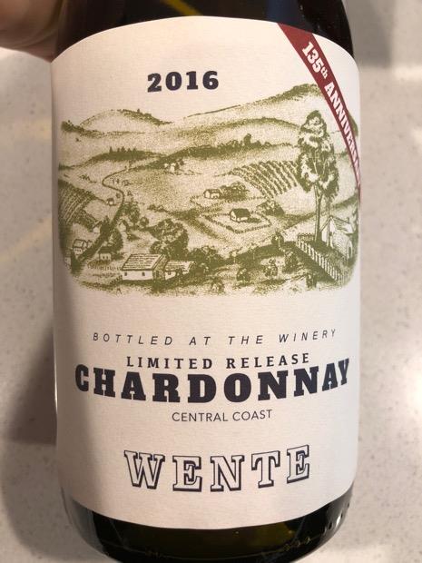 2016 Wente Vineyards Chardonnay 135th Anniversary Limited Release ...