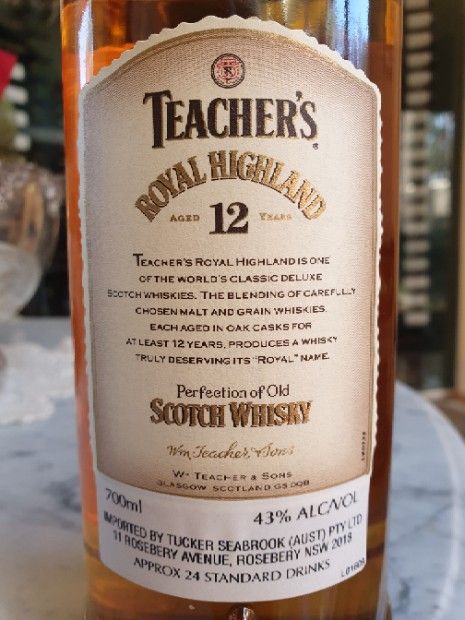 N.V. Teacher's 12 Year Old Royal Highland Blended Scotch Whisky