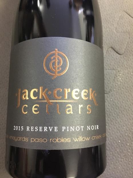 2016 Jack Creek Cellars Pinot Noir Estate Bottled Reserve, USA ...