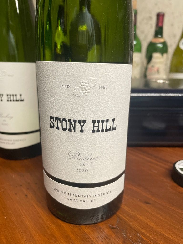 2020 Stony Hill White Riesling, USA, California, Napa Valley ...