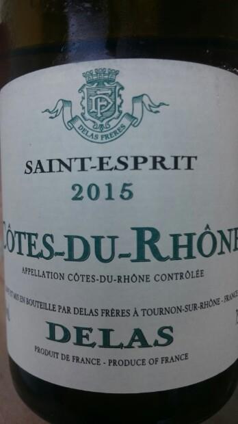 2015 Delas Frères Côtes du Rhône Blanc Saint-Esprit - CellarTracker