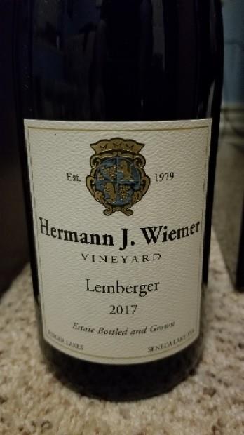 2019 Hermann J. Wiemer Lemberger, USA, New York, Finger Lakes, Seneca ...