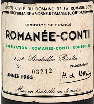 Domaine De La Romanee Conti 1965, Romanée Conti