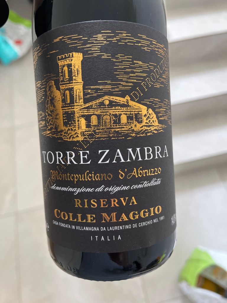 2021 Torre Zambra Montepulciano d'Abruzzo Colle Maggio Riserva, Italy ...