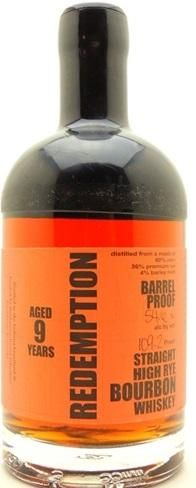 16 Redemption 9 Year Old High Rye Barrel Proof Straight Bourbon Whiskey 54 6 Usa Indiana Cellartracker