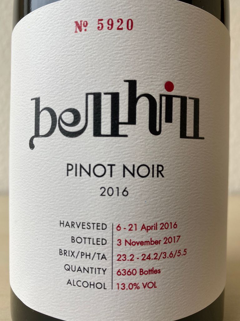 2016 Bell Hill Pinot Noir - CellarTracker