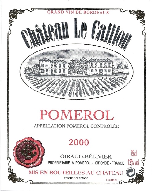 2000 Château Le Caillou - CellarTracker
