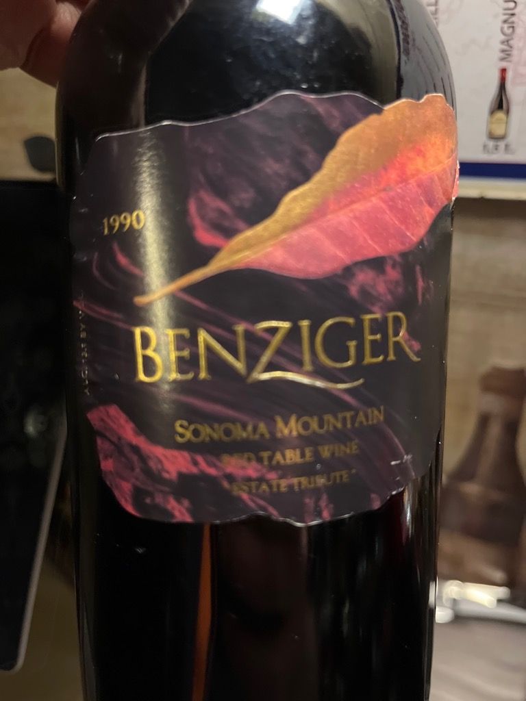 1990 Benziger Family Winery Red, USA, California, Sonoma County, Sonoma ...