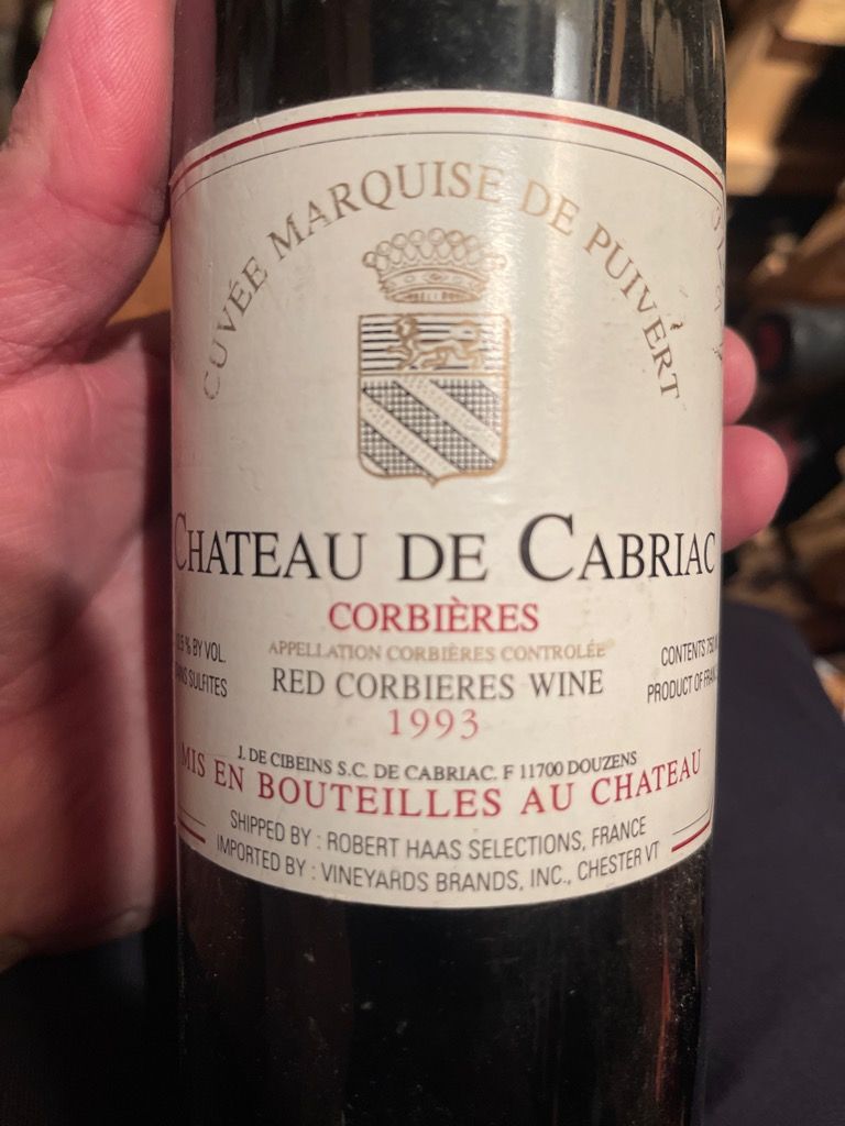 1993 Château de Cabriac Corbières Marquise de Puivert Cuvee, France ...