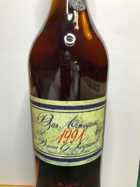 ブランデー BARON GASTON LEGRAND Bas-Armagnac 1991 1991 Baron Gaston Legrand Bas Armagnac - CellarTracker