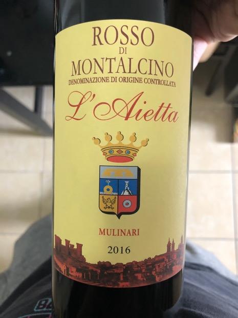 2015 Francesco Mulinari Rosso di Montalcino L'Aietta, Italy, Tuscany ...